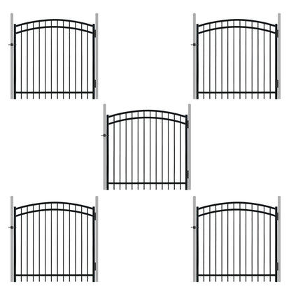Puerta Decorativa de Valla Arqueada de Uso Pesado de 5 PIES de Alto x 5 PIES de Ancho con Accesorio de Cerradura, Múltiples Opciones