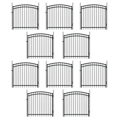 Puerta Decorativa de Valla Arqueada de Uso Pesado de 5 PIES de Alto x 5 PIES de Ancho con Accesorio de Cerradura, Múltiples Opciones