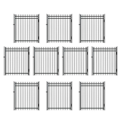 6FT Height X 5FT Width Heavy Duty Pinnacle Fence Gate with Lock Attachment, Multiple Options