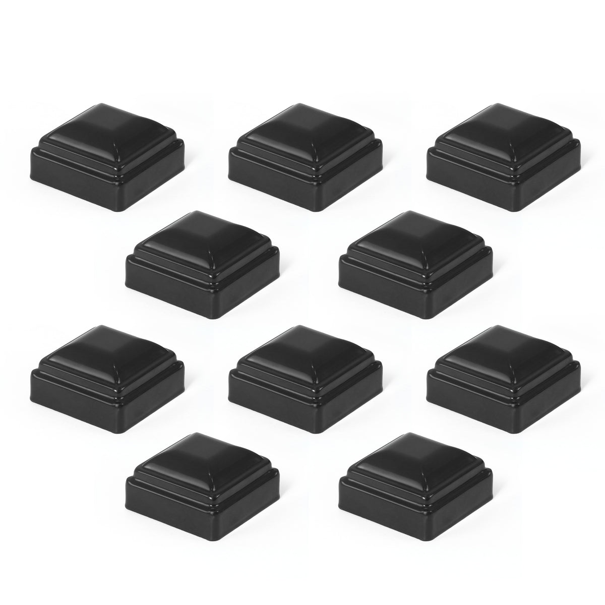 Heavy Duty Metal Fence Pyramid Post Cap for 2" x 2" Square Posts, Multiple Options