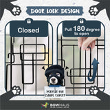 24 in. Foldable Dog Crate Wire Metal Dog Kennel w/ Divider Panel, Leak-Proof Pan & Protecting Feet