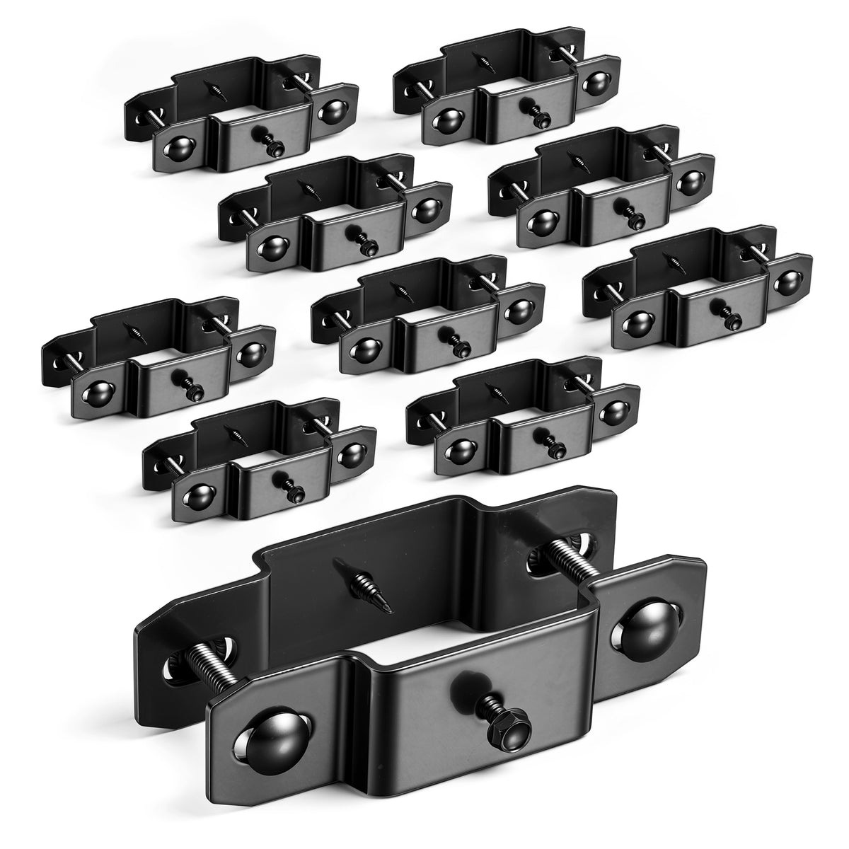 Heavy Duty Panel Line Brackets for Metal Steel Posts, Multiple Options