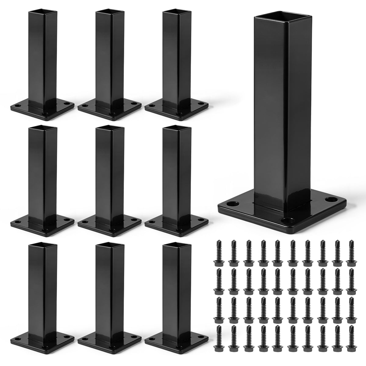 Heavy Duty Metal Fence Post Base, Multiple Options