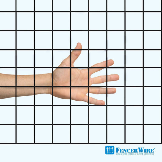 16 Gauge Black Vinyl Coated Welded Wire Mesh Size 1.5 inch by 1.5 inch
