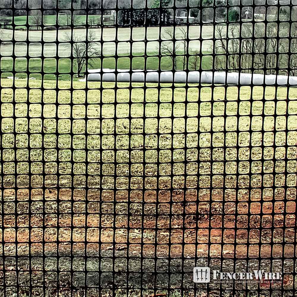 Black Plastic Hardware Net 3 ft. x 15 ft. & Mesh 0.5" x 0.5 "