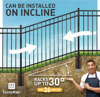 4FT Height X 8FT Width Heavy Duty Flat Top Fence Barrier Panel, Multiple Options