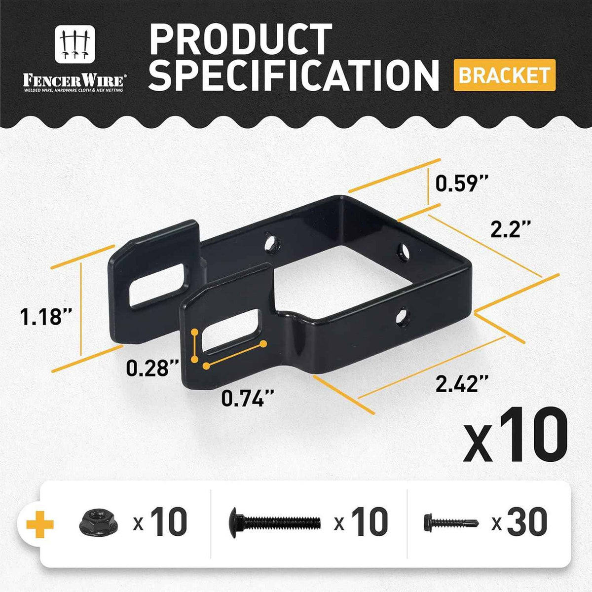 Heavy Duty Garden Fence Bracket, Multiple Options