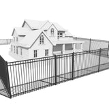 Heavy Duty Flat Top Fence Barrier Kit with 4FT Height X 8FT Width Panels, Fence, Gate, Posts & Connectors, Multiple Options