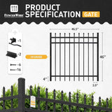 4FT Height X 4FT Width Heavy Duty Pinnacle Fence Gate with Lock Attachment, Multiple Options