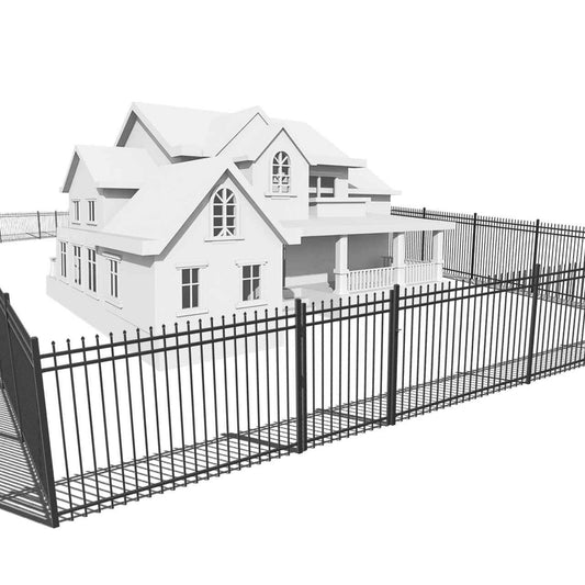Heavy Duty Pinnacle Fence Barrier Kit with 5FT Height X 8FT Width Panels, Fence, Gate, Posts & Connectors, Multiple Options