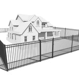Heavy Duty Flat Top Fence Barrier Kit with 6FT Height X 8FT Width Panels, Fence, Gate, Posts & Connectors, Multiple Options