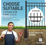 Heavy Duty Flat Top Fence Barrier Kit with 6FT Height X 8FT Width Panels, Fence, Gate, Posts & Connectors, Multiple Options