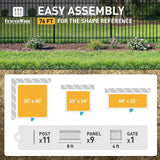Heavy Duty Pinnacle Fence Barrier Kit with 6FT Height X 8FT Width Panels, Fence, Gate, Posts & Connectors, Multiple Options