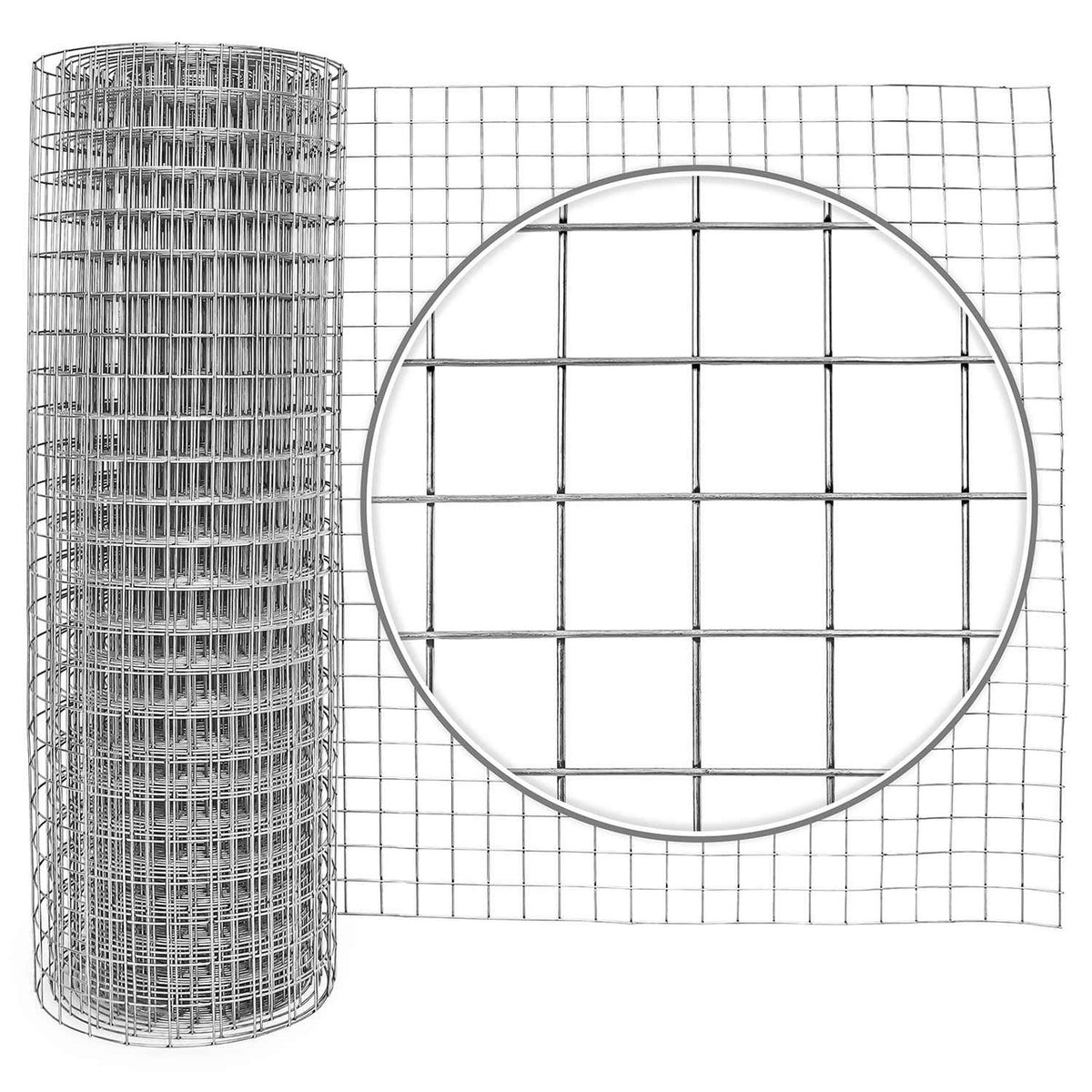 10 Gauge Galvanized Welded Wire Fence, 2 inch by 2 inch Opening Mesh, Multi-options