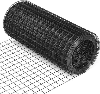 14 Gauge Black Vinyl Coated Welded Wire Mesh Size 1 inch by 1 inch