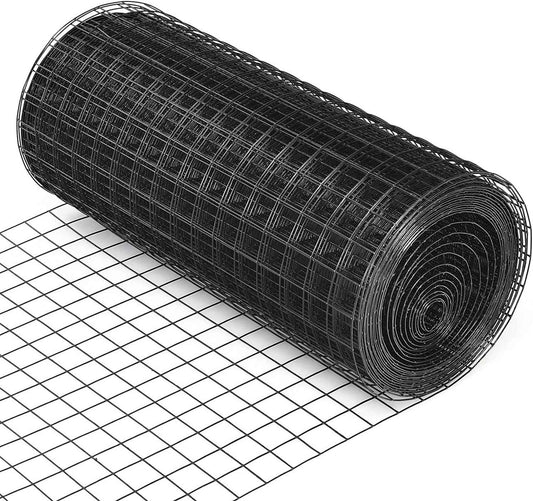 14 Gauge Black Vinyl Coated Welded Wire Mesh Size 1 inch by 1 inch