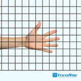 16 Gauge Black Vinyl Coated Welded Wire Mesh Size 1 inch by 1 inch
