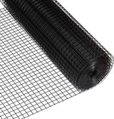 16 Gauge Black Vinyl Coated Welded Wire Mesh Size 0.5 inch by 1 inch