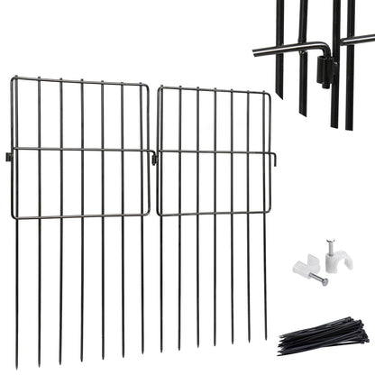 Garden Animal Barrier Fences, Outdoor Deterrent for Yard Patio, Anti Dig Pet Guard for Dogs, 16"H x 12"W No Digging Garden Panels, Under Fence Barrier with 1.5" Gap, Multiple Options