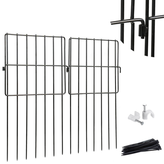 Garden Animal Barrier Fences, Outdoor Deterrent for Yard Patio, Anti Dig Pet Guard for Dogs, 16"H x 12"W No Digging Garden Panels, Under Fence Barrier with 1.5" Gap, Multiple Options