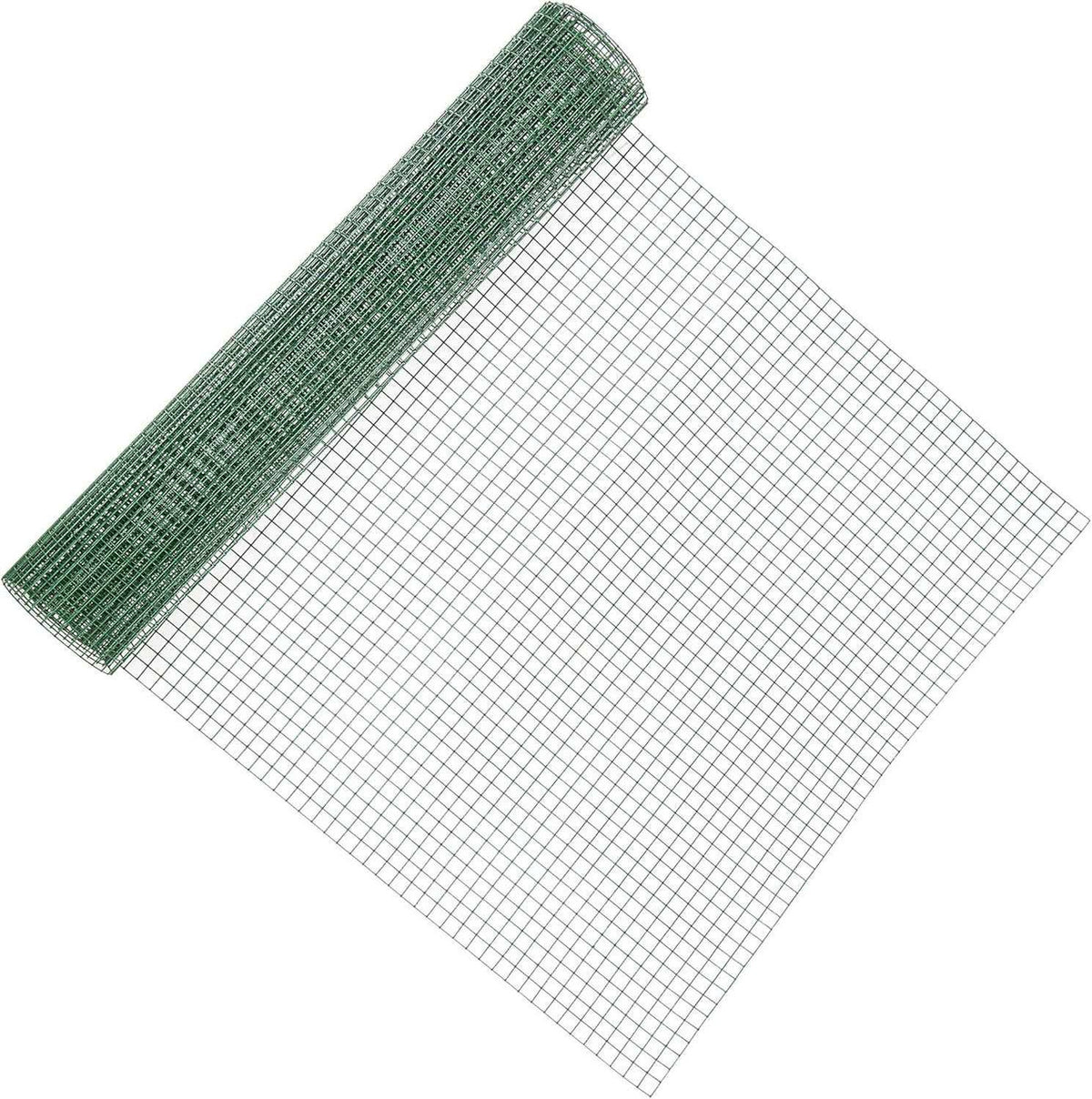 19 Gauge 24" x 96" Green Vinyl Coated 1/2 Hardware Cloth