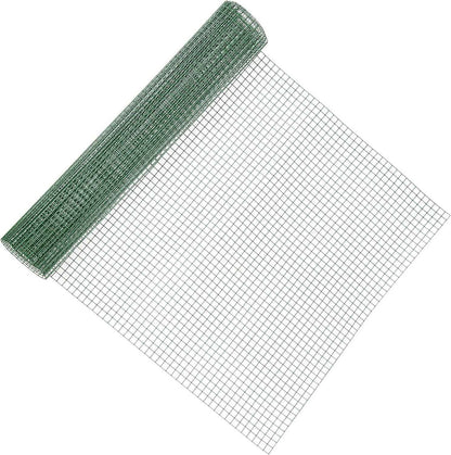 19 Gauge 24" x 96" Green Vinyl Coated 1/2 Hardware Cloth