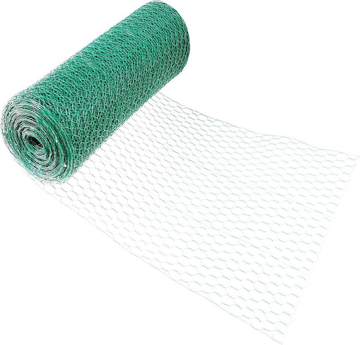 16 Gauge Green Vinyl Coated Hex / Poultry Netting Mesh 1.5" (3 ft. x 150 ft.)