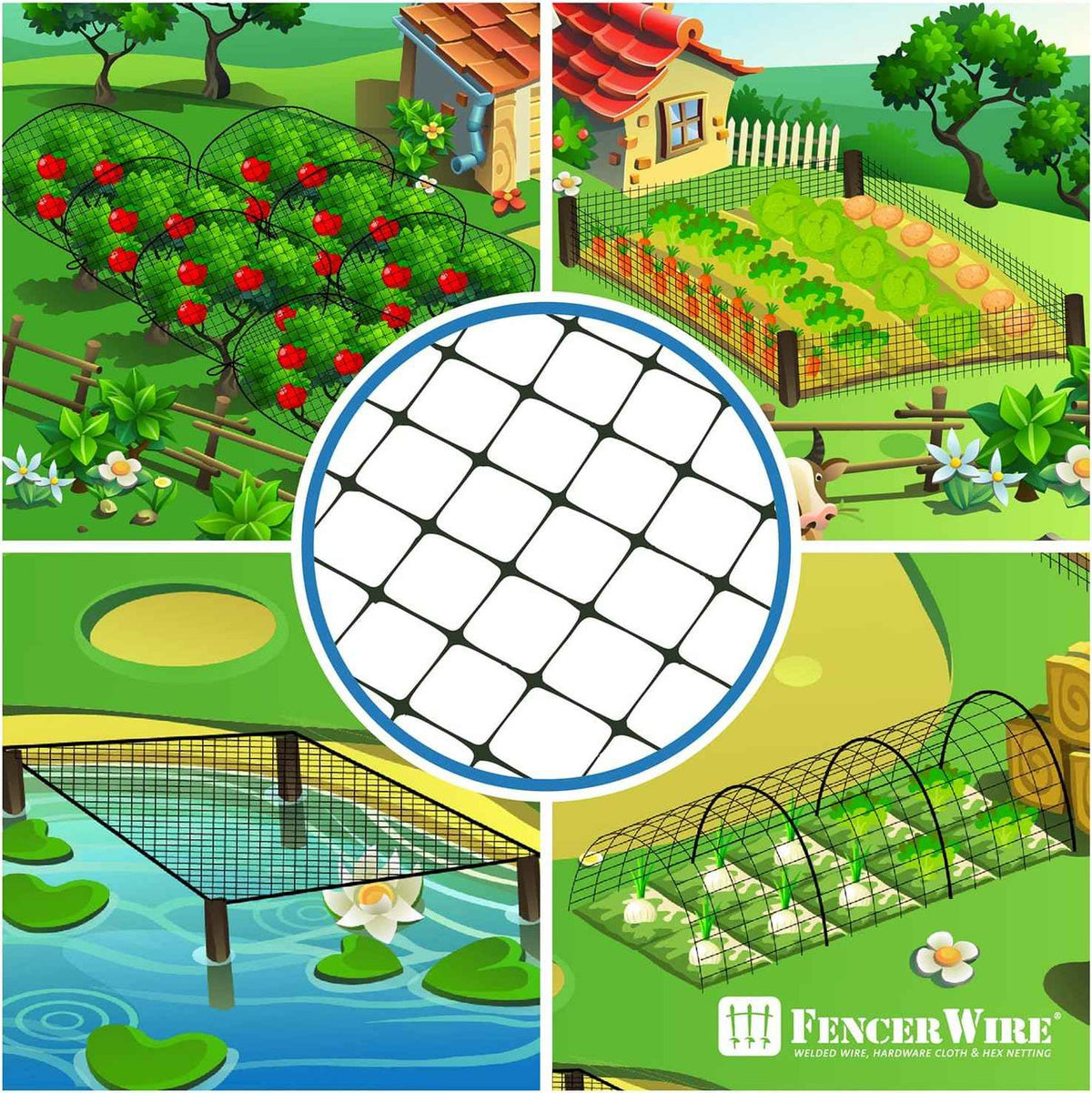 7.5 ft. x 65 ft. Garden & Plant Protective Netting with 3/5" Mesh