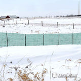 4 ft. x 100 ft. Outdoor Green Plastic Snow Fence with Opening Mesh Size 1.6" x 1.6"