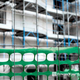 4 ft. x 100 ft. Outdoor Green Plastic Snow Fence with Opening Mesh Size 1.6" x 1.6"