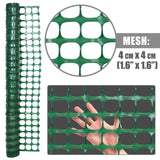 4 ft. x 100 ft. Outdoor Green Plastic Snow Fence with Opening Mesh Size 1.6" x 1.6"