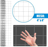 Welded Wire Fence 12.5 Gauge, Galvanized Welded Fence Wire Roll, Mesh Size 4-Inch x 4-Inch