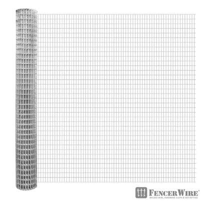 16 Gauge Galvanized Welded Fence Wire with Mesh Size 1" x 1/2", Multiple Size Options
