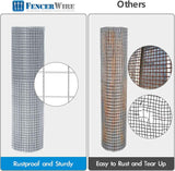 16 Gauge Hot-Dipped Galvanized Welded Wire Fence with 1 inch x 1 inch mesh size (4 ft. x 100 ft.)
