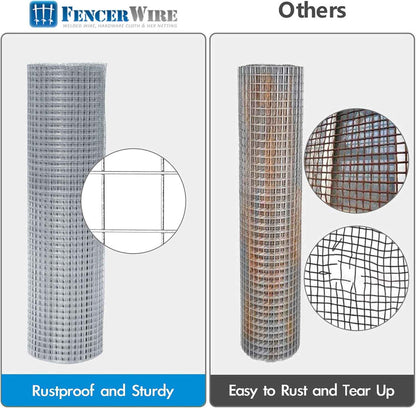 16 Gauge Hot-Dipped Galvanized Welded Wire Fence with 1 inch x 1 inch mesh size (4 ft. x 100 ft.)