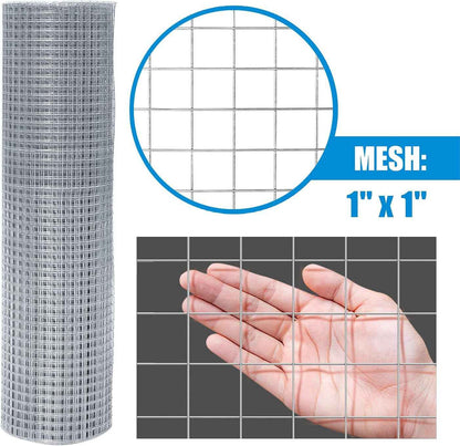 16 Gauge Hot-Dipped Galvanized Welded Wire Fence with 1 inch x 1 inch mesh size (4 ft. x 100 ft.)