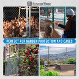 9 Gauge Black Vinyl Coated Galvanized Steel Chain Link Fence Fabric, Diamond Mesh Size 2-3/8 Inch, Multiple Options