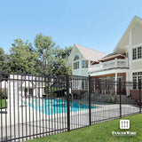 5FT Height x 4FT Width Heavy Duty Flat Top X-Pattern Decorative Fence Gate, Multiple Options