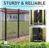 6FT Height x 4FT Width Heavy Duty Flat Top X-Pattern Decorative Fence Gate, Multiple Options