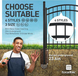 5FT Height x 4FT Width Heavy Duty Arched Decorative Fence Gate with Gate Lock, Multiple Options