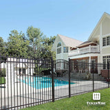 6FT Height x 4FT Width Heavy Duty Arched Decorative Fence Gate with Gate Lock, Multiple Options