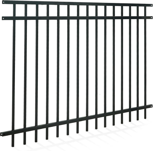 4FT Height X 6FT Width Heavy Duty Flat Top Fence Barrier Panel, Multiple Options
