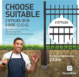 Heavy Duty Flat Top Fence Barrier Kit with 5FT Height X 6FT Width Panels, Decorative Gate, Posts & Connectors, Multi-options