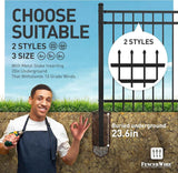 Heavy Duty Pinnacle Fence Barrier Kit with 6FT Height X 6FT Width Panels, Flat Top Gate, Posts & Connectors, Multi-options
