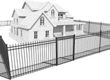 Heavy Duty Pinnacle Fence Barrier Kit with 6FT Height X 6FT Width Panels, Decorative Gate, Posts & Connectors, Multi-options