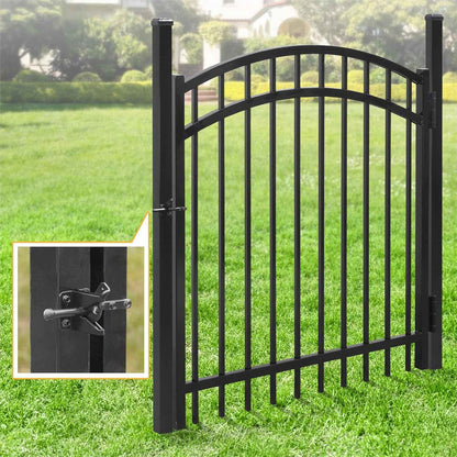 Heavy Duty Pinnacle Fence Barrier Kit with 4FT Height X 6FT Width Panels, Arched Gate, Posts & Connectors, Multi-options