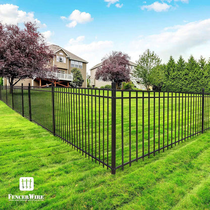Heavy Duty Pinnacle Fence Barrier Kit with 6FT Height X 6FT Width Panels, Arched Gate, Posts & Connectors, Multi-options