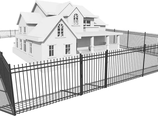 Heavy Duty Pinnacle Fence Barrier Kit with 5FT Height X 6FT Width Panels, Pinnacle Gate, Posts & Connectors, Multi-options