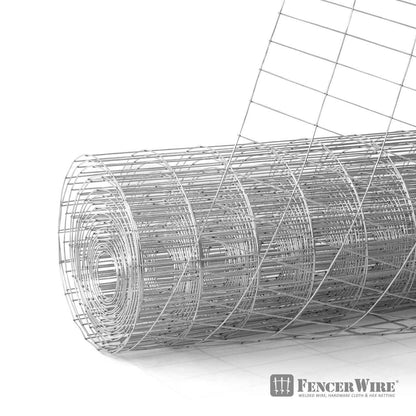 12.5 Gauge Galvanized Welded Wire 2 Inch by 4 Inch Mesh, Multiple Size Options