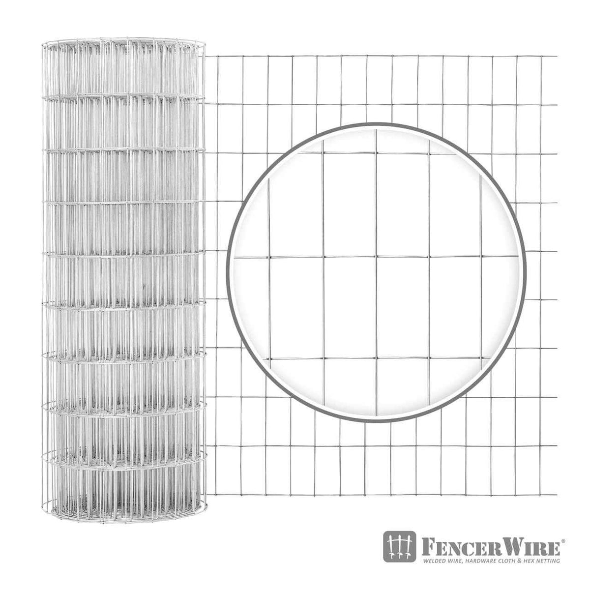 12.5 Gauge Galvanized Welded Wire 2 Inch by 4 Inch Mesh, Multiple Size Options